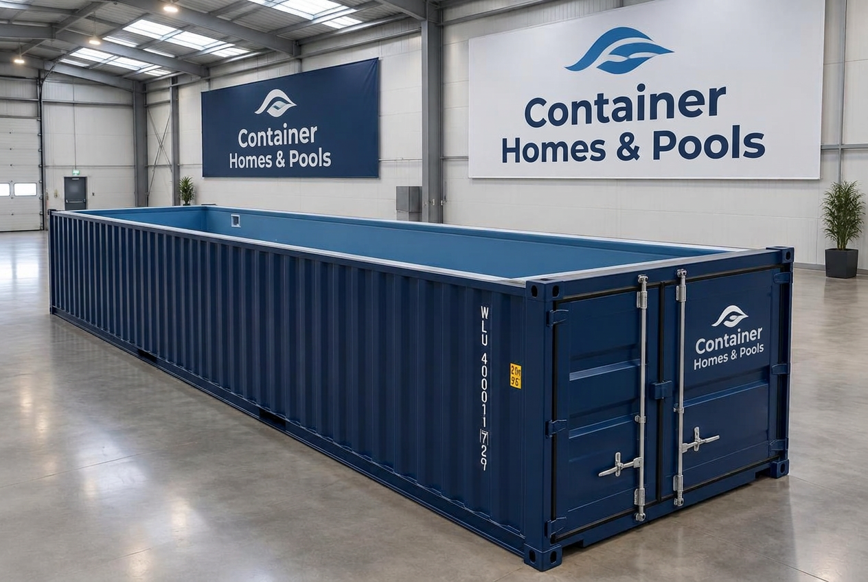 Brand-new Lap 40ft container pool before installation