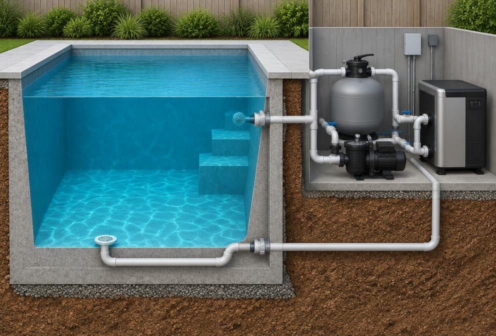 Concrete Plunge 8ft details and equipment