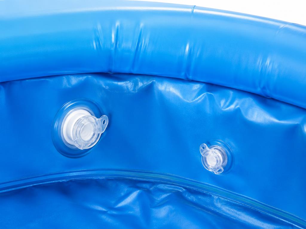 Inflatable pool thick vinyl walls, air valves and top ring