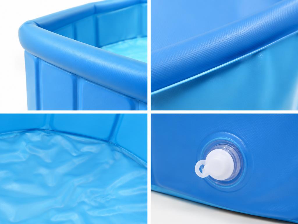 Kids Splash Pool thick PVC material, soft rim and drain plug