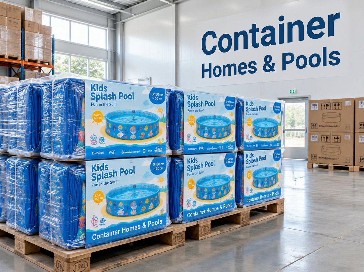 Kids Splash Pool 6ft boxed in the Container Homes & Pools warehouse