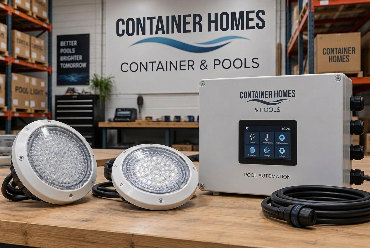 LED + Automation Kit in the Container Homes & Pools warehouse